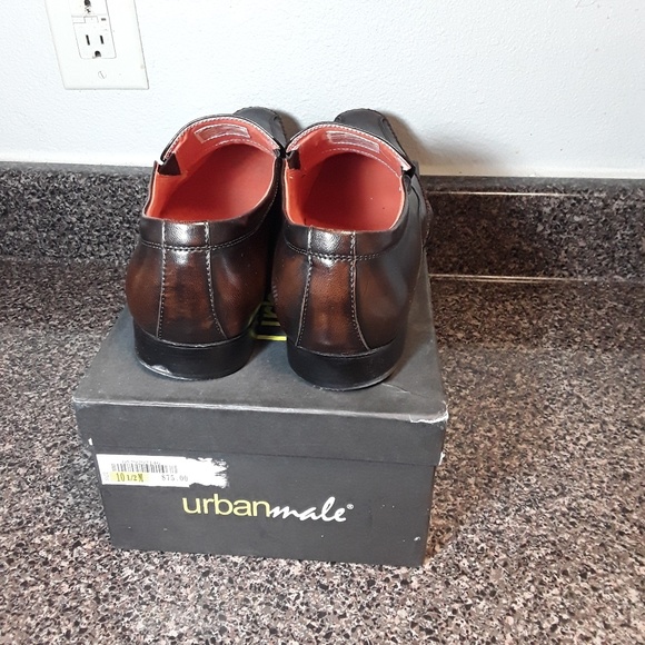 Urban Male Men  Dress Casual Leather Loafer Shoes - Picture 4 of 7